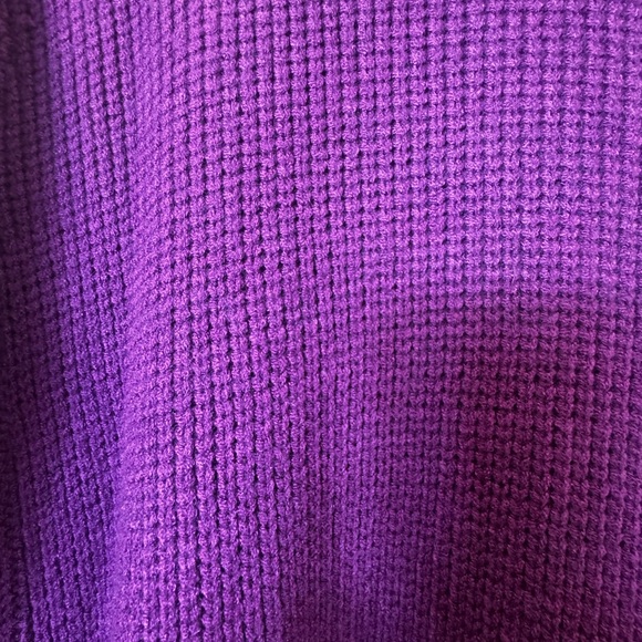 Purple Ribbed Turtleneck Maxi Sweater Dress - Picture 5 of 5